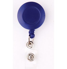 Держатель-рулетка для бейджа Attache с клипом синий 68 см на кнопке