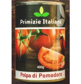 Томаты резаные кубиками в томатном соке Primizie Italiane 0,4 кг