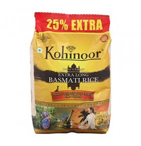 Рис элитный экстрадлинный золотой басмати пропаренный Kohinoor 1 кг