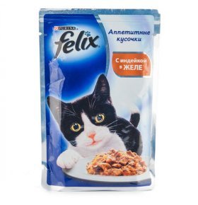 Корм для кошек Felix с индюшкой 85г