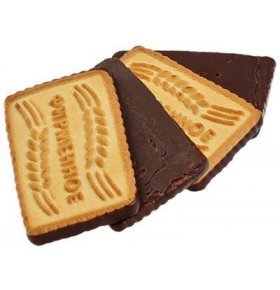 Печенье Фирменное с кондитерской глазурью темный шоколад 560 гр
