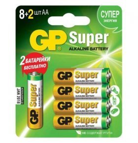 Батарейки GP АА 15A8/2-CR10 8 + 2 шт