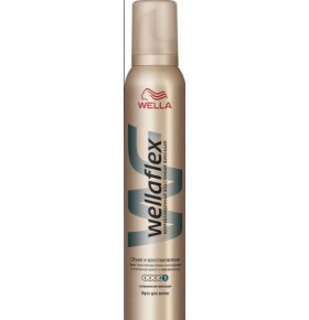 Мусс для волос Объем и Восстановление суперсильной фиксации Wellaflex 200 мл