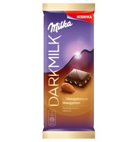 Шоколад молочный с миндалем с содержанием какао продукта 40% Milka Dark 85 гр