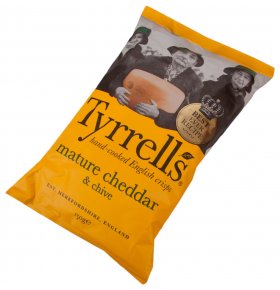Чипсы со вкусом сыра чеддер Tyrrells 150 гр