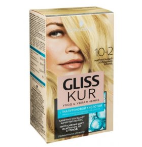 Краска для волос Уход и Увлажнение Натуральный холодный блонд 10-2 Schwarzkopf Gliss Kur 1 уп