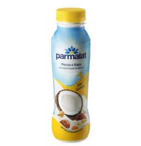 Питьевой йогурт Мюсли и кокос низколактозный Parmalat 290 гр