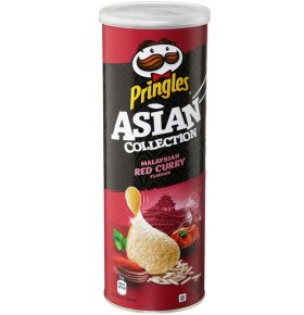 Чипсы рисовые Asian Collection со вкусом малазийского красного карри Pringles 160 гр