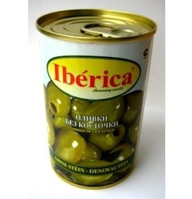 Оливки Iberica зелёные без косточки 300г