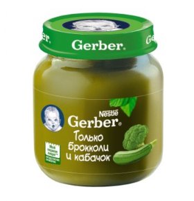 Овощное пюре брокколи кабачок Gerber 130 гр