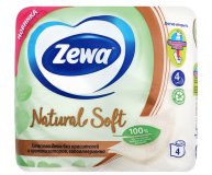 Туалетная бумага Natural Soft четырехслойная Zewa 4 рул