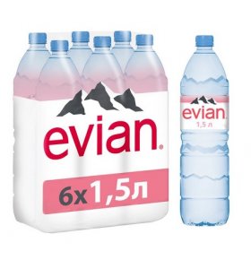 Вода минеральная Эвиан без газа 1,5Л