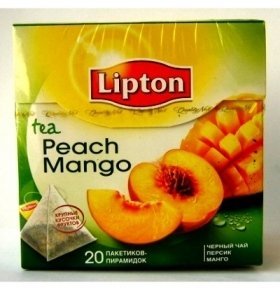 Чай Lipton Peach Mango с фруктами 20*1.8г