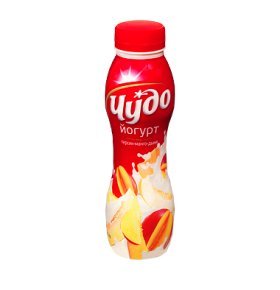 Йогурт питьевой Чудо персик-манго-дыня 2,4% 290г