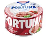 Тунец рубленный в соусе томатном Fortuna 185 гр