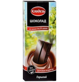 Шоколад горький 54,5% без сахара Кладезь 100 гр