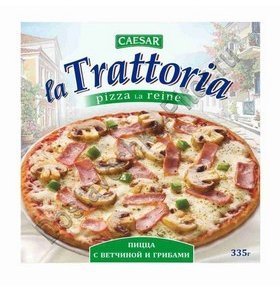 Пицца ветчина грибы La Trattoria 335 гр