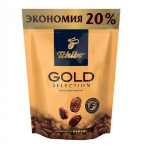 Кофе Gold Selection натуральный растворимый сублимированный Tchibo 285 гр