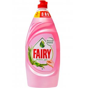 Средство для мытья посуды нежные руки Розовый Жасмин и Алоэ Вера Fairy 900 мл