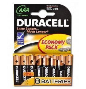 Батарейка Duracell Basic AAA Бат. алкал. 1.5V LR03 8шт