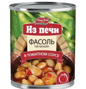Фасоль печеная в томатном соусе Green ray 325 гр