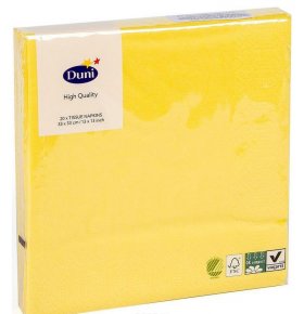 Салфетки бумажные 3-слойные желтые 33 х 33 см Duni 20 шт