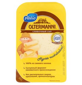 Сыр сливочный 45% Oltermanni 130 гр нарезка