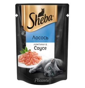 Корм для кошек Ломтики лосося в соусе Sheba Pleasure 85 гр
