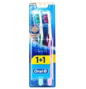 Щетка зубная Oral-B Advantage 3DWhite 40 +1 бесплатно 1шт