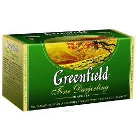 Чай черный байховый Гринфилд Файн Дарджилинг в пакетиках 25х2г