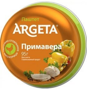 Паштет куриный с овощами Argeta 95 гр