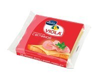 Сыр плавленый Виола с ветчиной в ломтиках Valio 140г