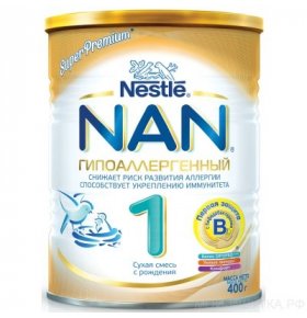 Сухая смесь Nestle NAN гипоаллергенный 1 Optipro с рождения 400 гр