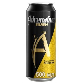 Энергетический напиток Rush Juicy апельсиновая энергия Adrenaline 0,449 л