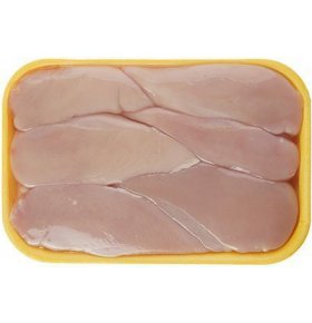 Цыпленок бройлер филе с грудки замороженное подложка вес 1 кг