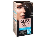 Краска для волос Уход и Увлажнение  Светло-каштановый 6-0 Schwarzkopf Gliss Kur 1 уп