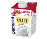 Сливки Chef питьевые ультрапастеризованные 20% Parmalat 500 гр