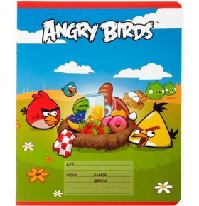 Тетрадь 12 л клетка Angry Birds