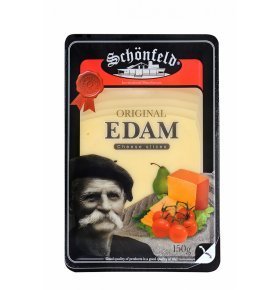 Сыр Эдам Schoenfeld 48% нарезка 150 гр