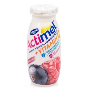 Продукт молочный Актимель обогащенный смородина и малина 2,5% Danone 100 гр