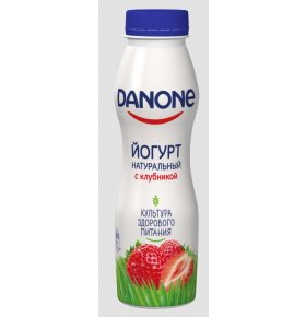 Йогурт питьевой Клубника 2,1% Danone 270 гр