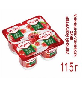 Йогурт клубника-земляника 2,5% Чудо 115 гр