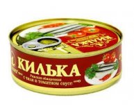 Рыбные консервы килька обжаренная с чили в томатном соусе Keano 240 гр
