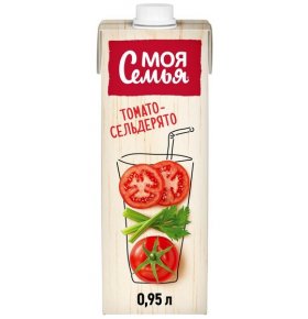 Напиток сокосодержащий томатный с экстрактом сельдерея Моя Семья 0,95 л