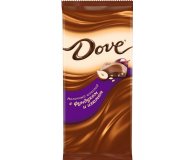 Шоколад молочный шоколад с фундуком и изюмом Dove 90Г