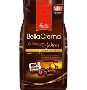 Кофе в зернах BellaCrema Selection Jahres Sol de Peru Melitta 1 кг