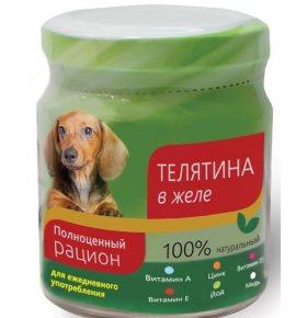 Консервы для собак, телятина в желе Titbit 100 гр