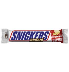 Шоколадный белый батончик Snickers, 81 г