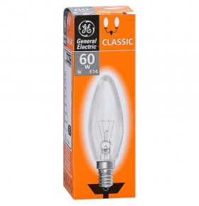 Лампа накаливания General Electric Брест B35 свеча 60W 230V E14