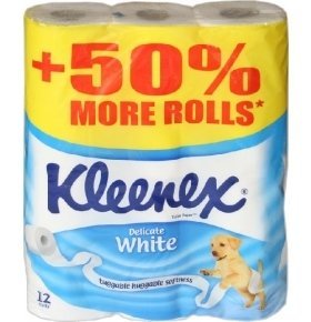 Туалетная бумага Kleenex Delicate white 12шт/уп